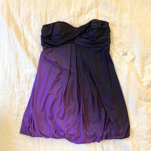 Xscape Strapless Purple Tie Dye Dress